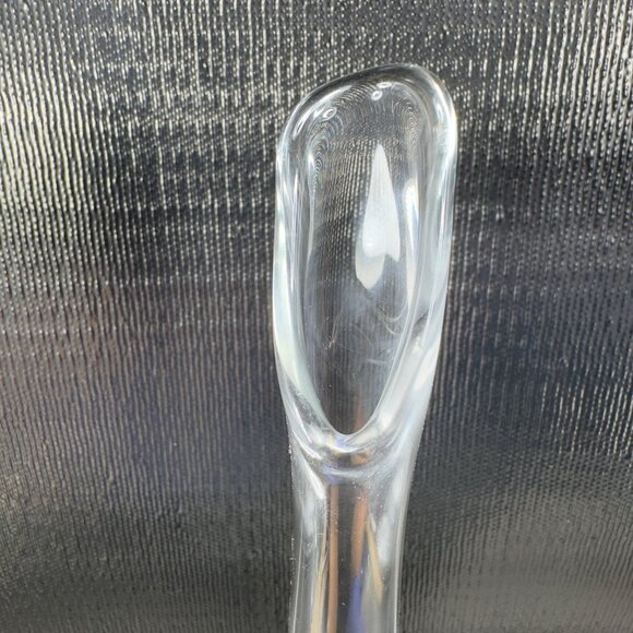 Viking Glass Swung Vase with Frosted Cabbage Base 12inch Clear Glass Vase Vessel - Picture 4 of 16